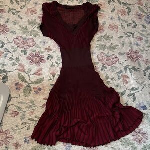 BCBGMaxAzria Burgundy Mini Dress